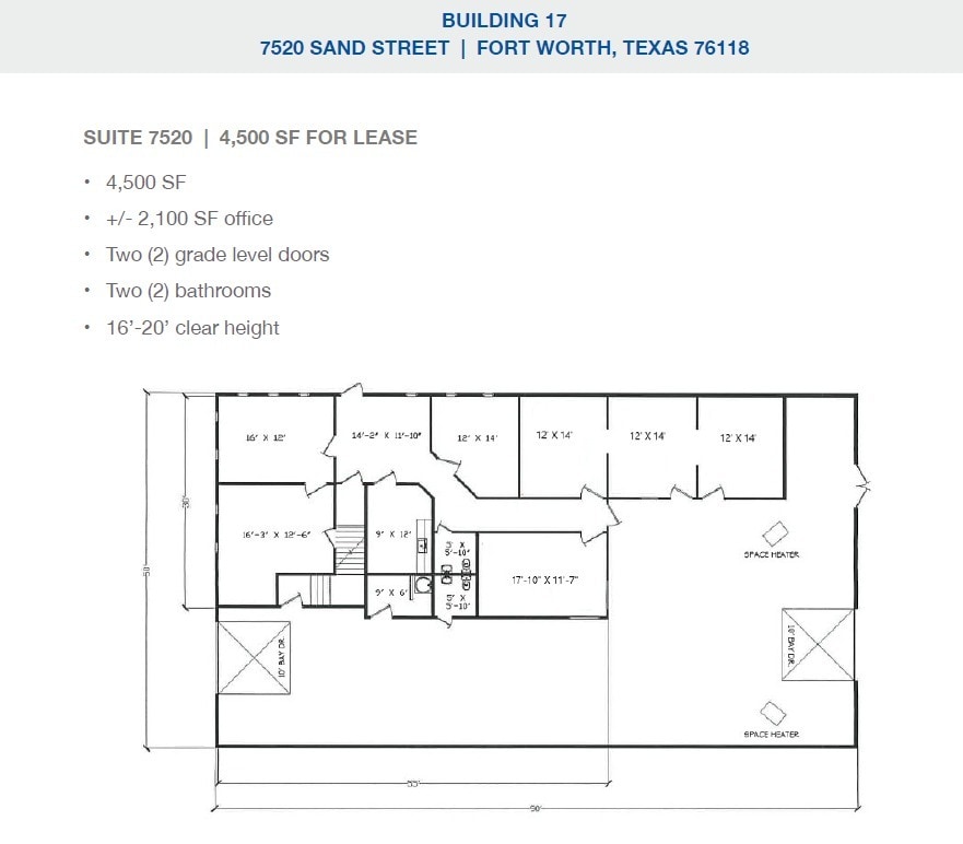 2501-2519 Gravel Dr, Fort Worth, TX to rent Floor Plan- Image 1 of 1