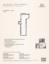416 W 13th St, New York, NY to rent Floor Plan- Image 2 of 3