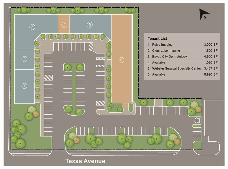 202 N Texas Ave, Webster, TX for rent - Site Plan - Image 2 of 8