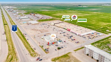 608 12th Ave E, Kindersley, SK - AERIAL  map view