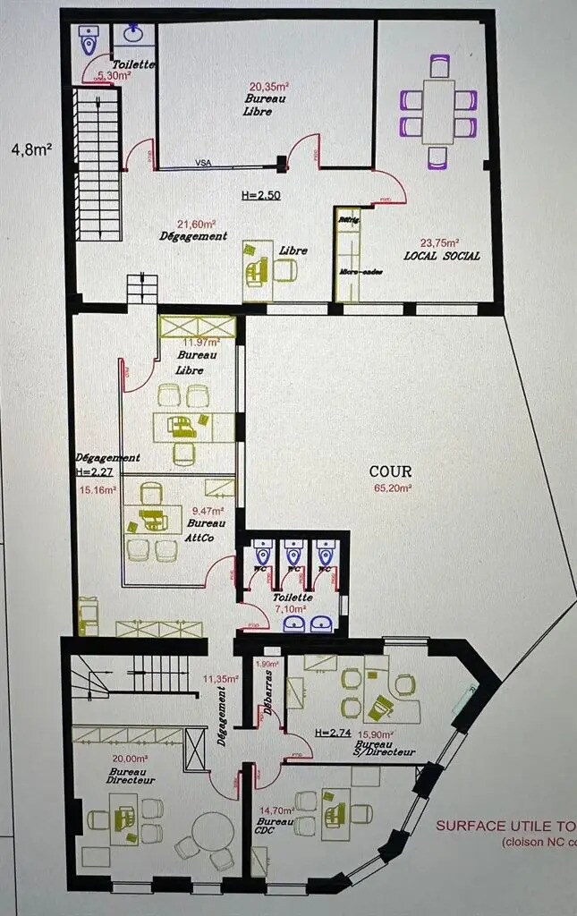 Retail in Saint-Maur-des-Fossés to rent Floor Plan- Image 1 of 3
