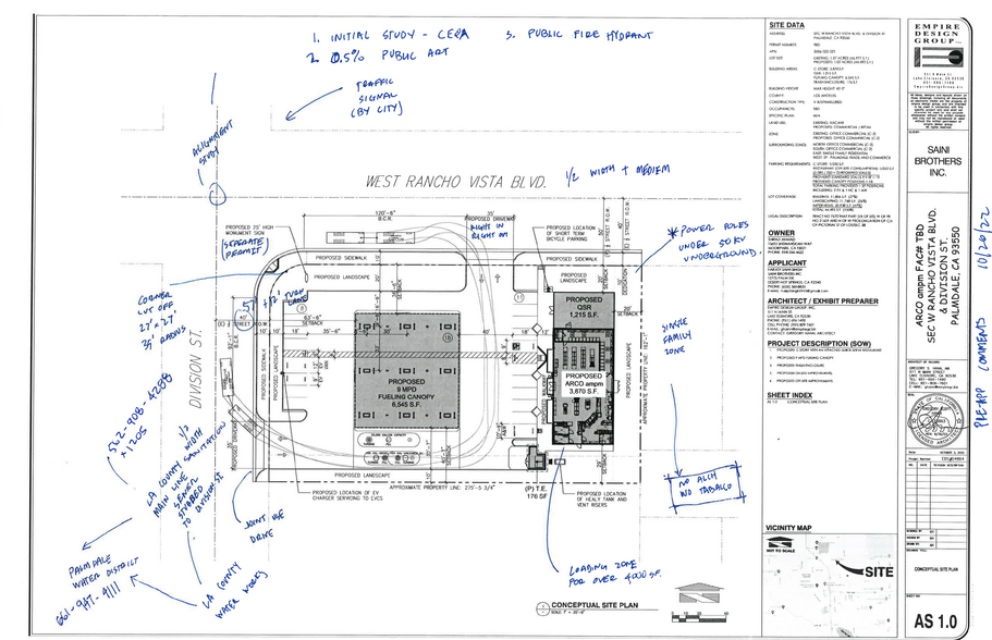 3 Gas Station Approved Parcels-Palmdale portfolio of 3 properties for sale on LoopNet.co.uk - Building Photo - Image 2 of 4