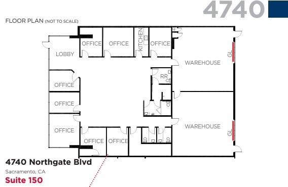 4700 Northgate Blvd, Sacramento, CA to rent Floor Plan- Image 1 of 1