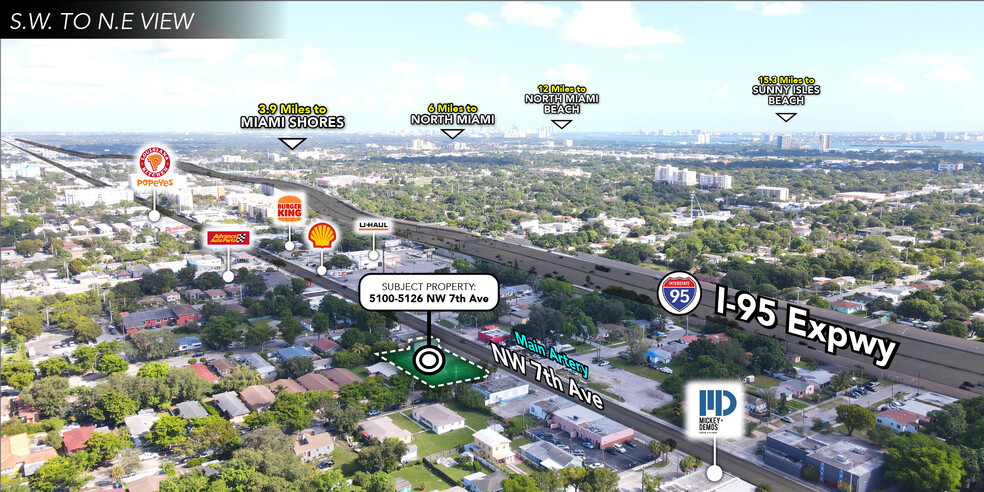 5100-5126 7th Ave, Miami, FL for rent - Aerial - Image 2 of 5