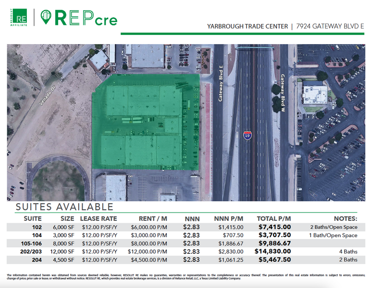 7924-7934 W Gateway Blvd, El Paso, TX for rent - Building Photo - Image 2 of 13