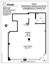 2619-2623 Frederick Douglass blvd, New York, NY for rent Site Plan- Image 1 of 1