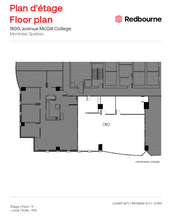 1800 Ave Mcgill Collège, Montréal, QC for rent Floor Plan- Image 1 of 1