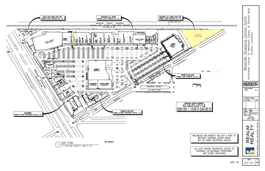 91 Westbank Expy, Gretna, LA for rent - Site Plan - Image 2 of 2