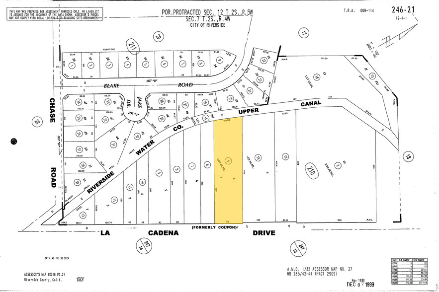 695 W La Cadena, Riverside, CA for sale - Plat Map - Image 3 of 5