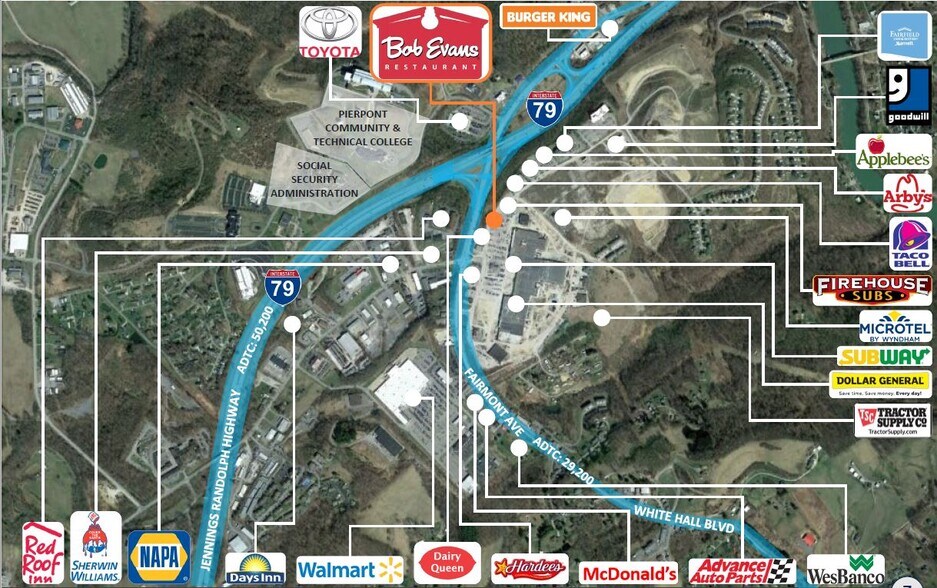 2490 Fairmont Ave, White Hall 26554 Bob Evans UK