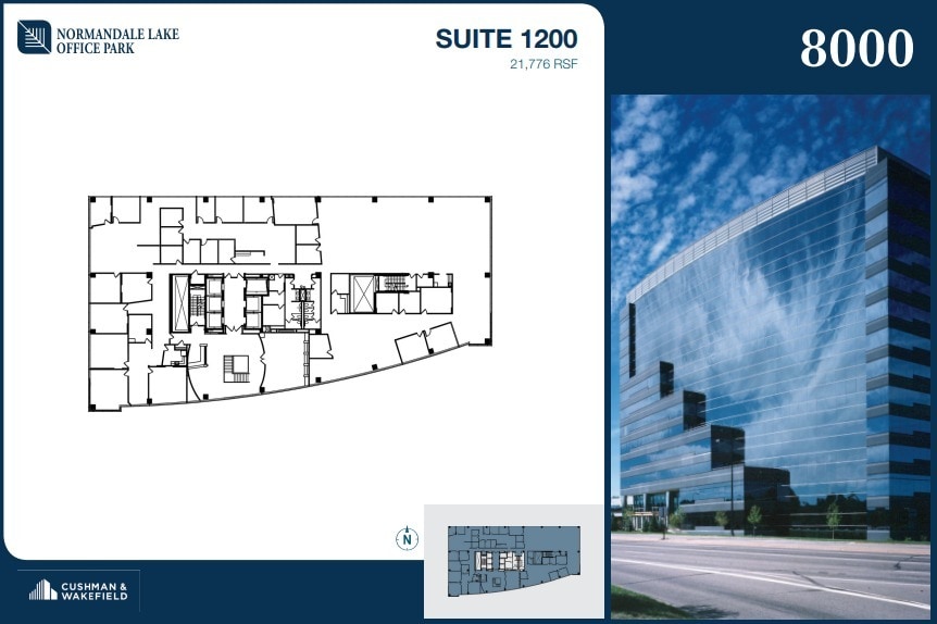 8000-8500 Normandale Lake Blvd, Bloomington, MN to rent Floor Plan- Image 1 of 2