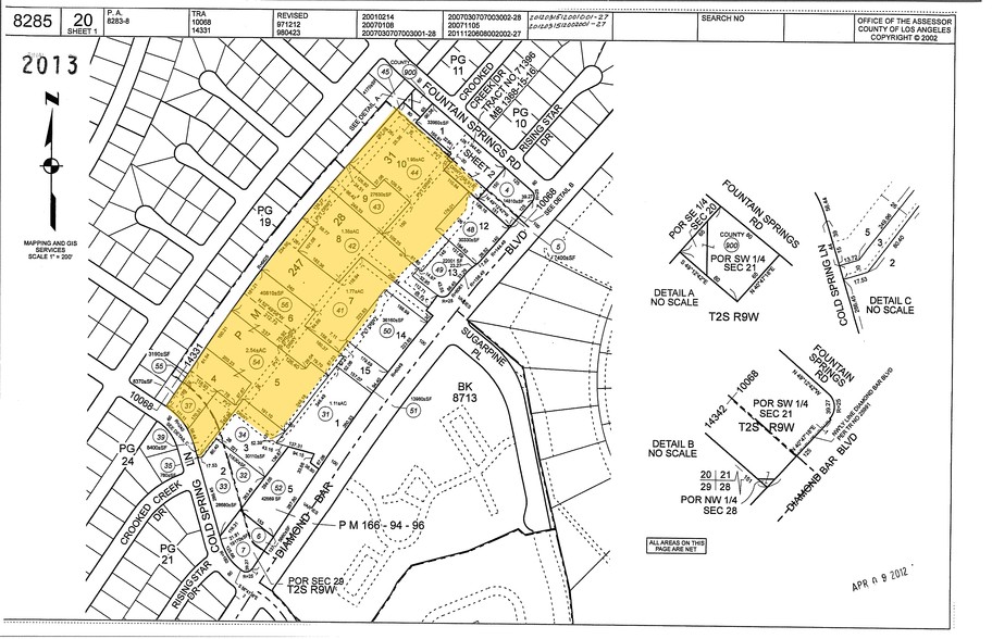 2763-2809 S Diamond Bar Blvd, Diamond Bar, CA for rent - Plat Map - Image 2 of 5