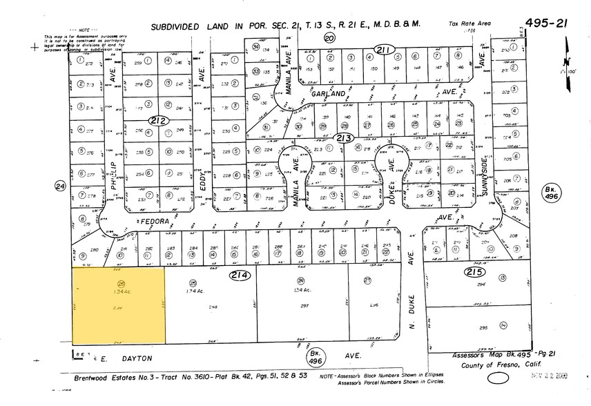 1113 Dayton Ave, Clovis, CA for rent - Plat Map - Image 2 of 4