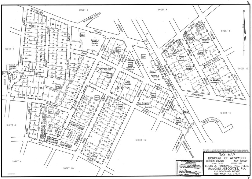 313 Broadway, Westwood, NJ for rent - Plat Map - Image 3 of 3