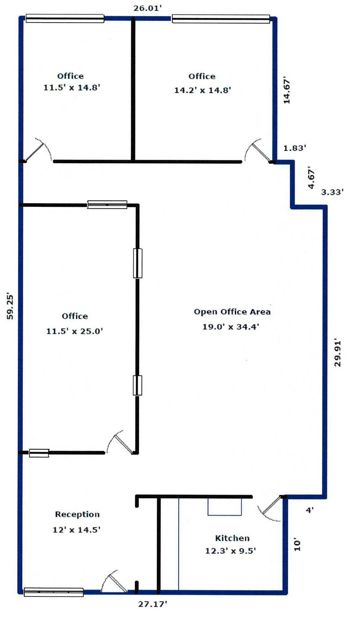9725 SW Beaverton Hillsdale Hwy, Beaverton, OR to rent Floor Plan- Image 1 of 1