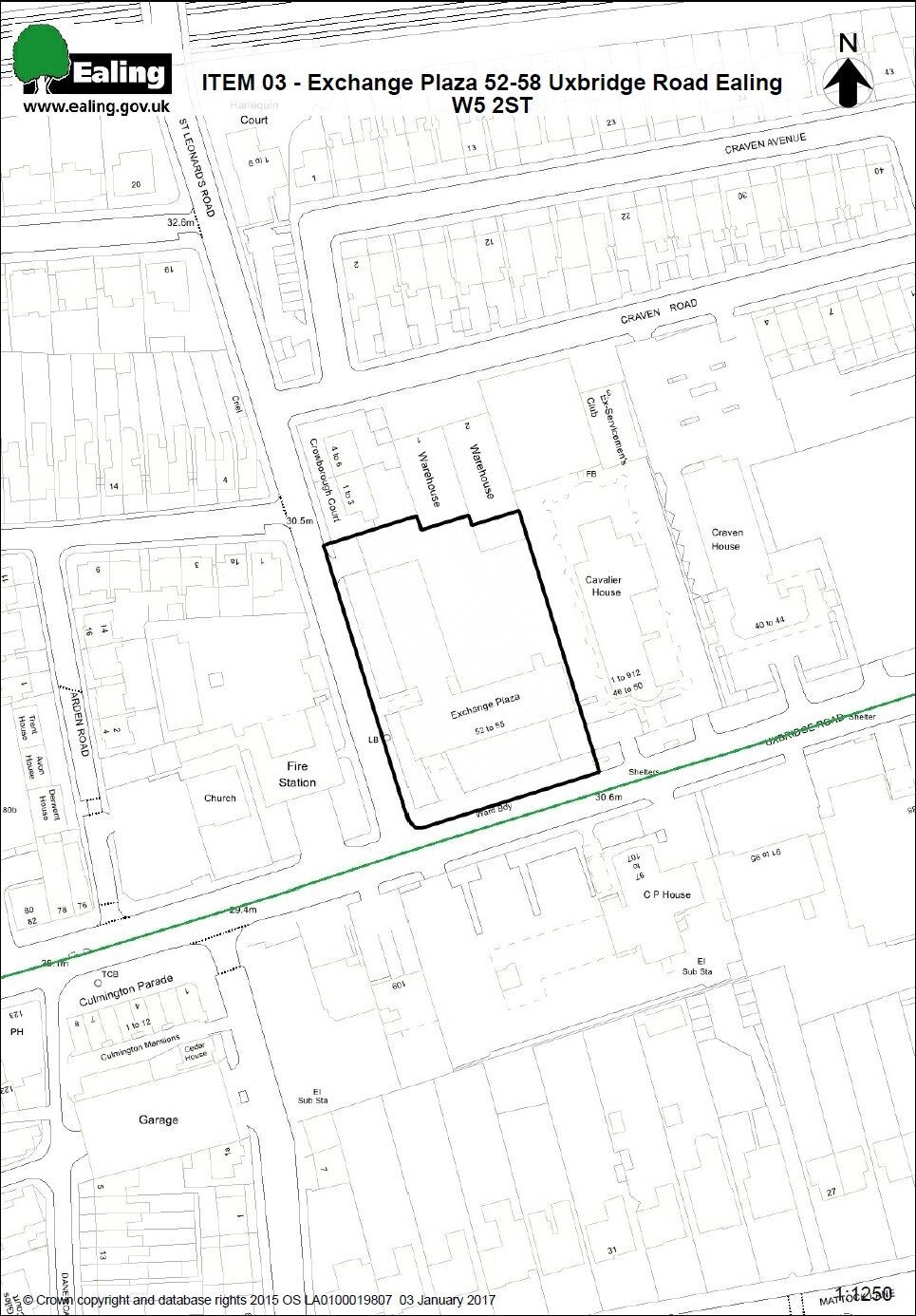 52 Uxbridge Rd, London to rent Site Plan- Image 1 of 1