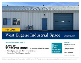 More details for 1210 Interior St, Eugene, OR - Industrial for Rent