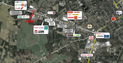 Hwy 9 and State Road, Cheraw, SC - aerial  map view