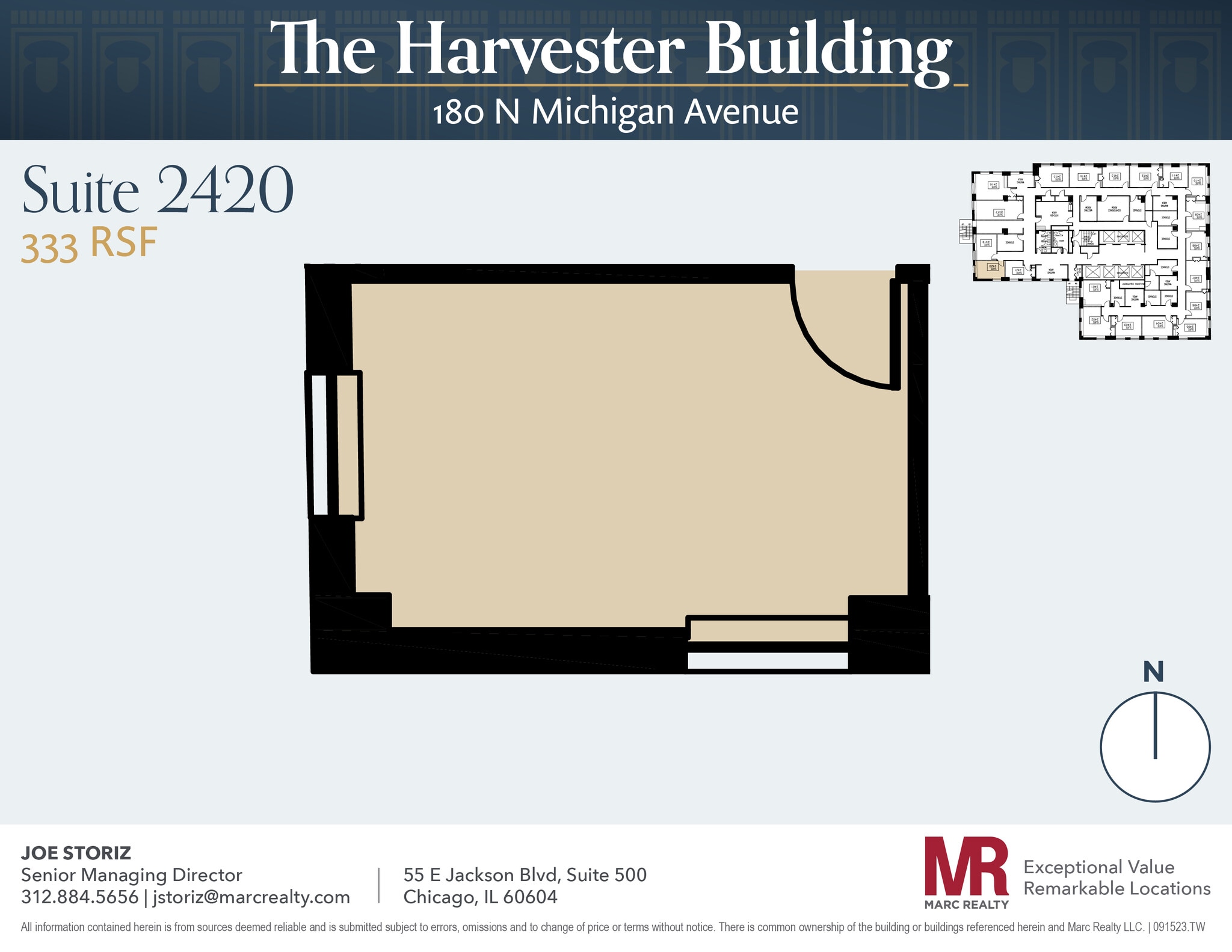 180 N Michigan Ave, Chicago, IL to rent Floor Plan- Image 1 of 3