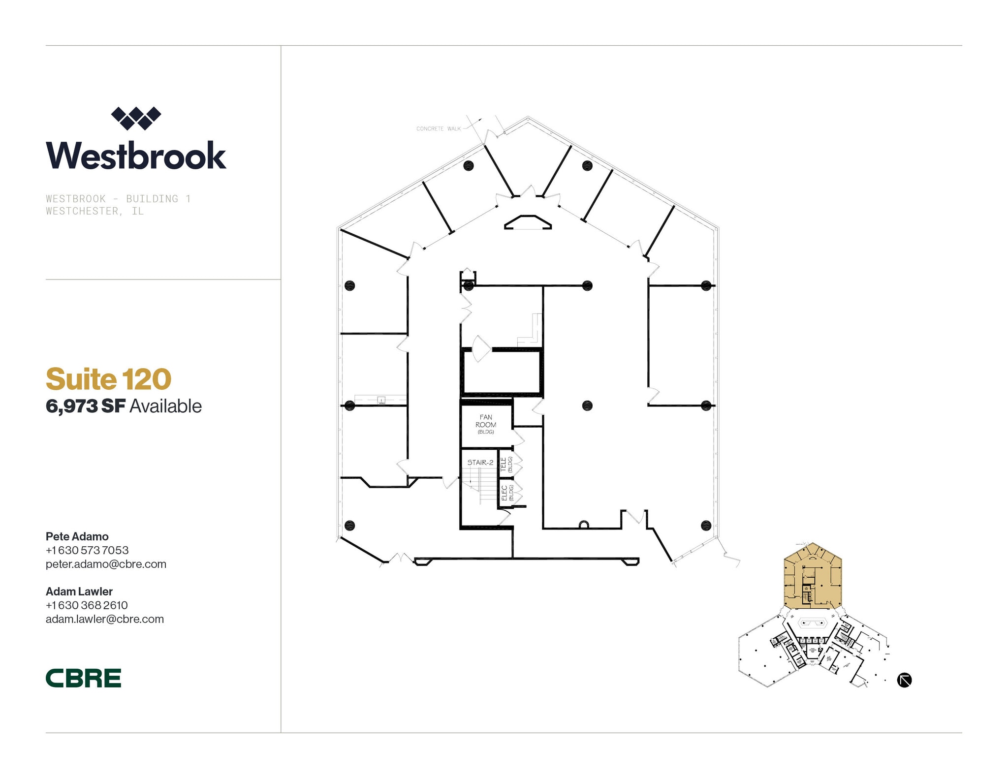 1 Westbrook Corporate Ctr, Westchester, IL to rent Floor Plan- Image 1 of 1