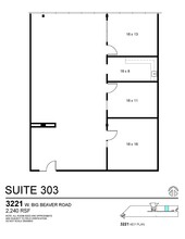 3155 W Big Beaver Rd, Troy, MI for rent Floor Plan- Image 1 of 1