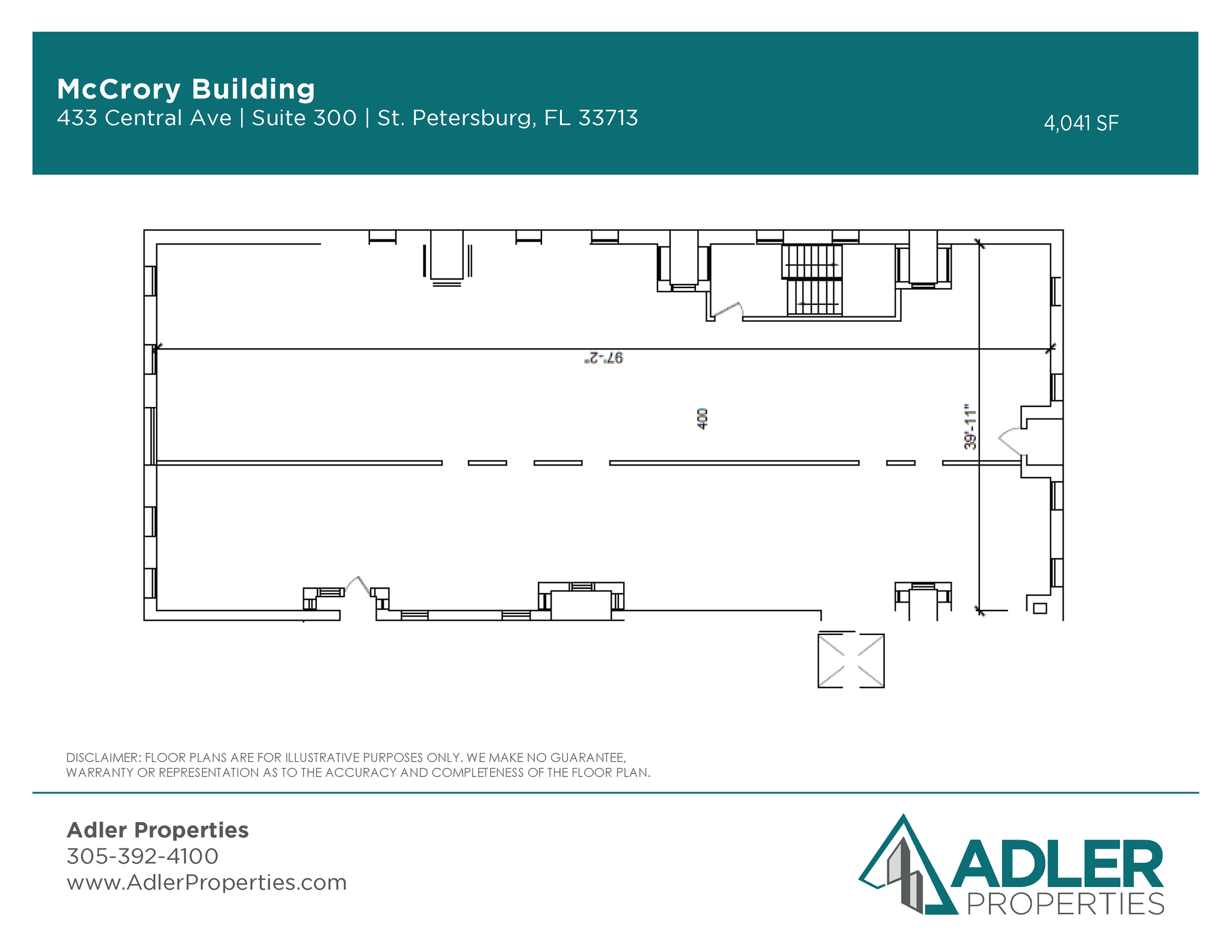 425-445 Central Ave, Saint Petersburg, FL for rent Floor Plan- Image 1 of 1