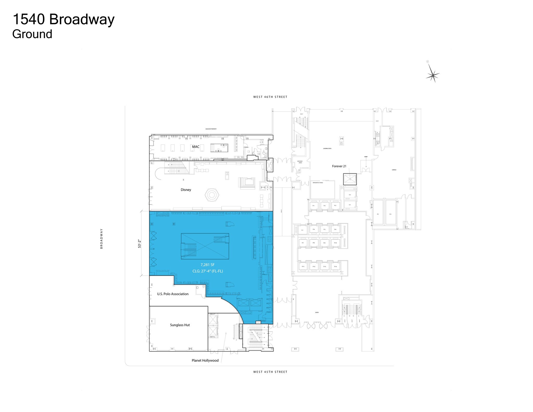 1540 Broadway, New York, NY to rent Site Plan- Image 1 of 2