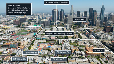 401 S Witmer St, Los Angeles, CA - AERIAL  map view - Image1