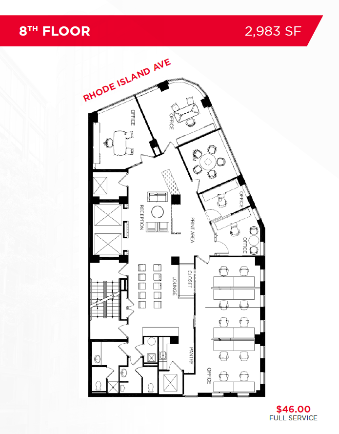 1710 Rhode Island Ave NW, Washington, DC for rent Floor Plan- Image 1 of 5