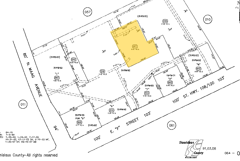 1570 E F St, Oakdale, CA for rent - Plat Map - Image 2 of 2