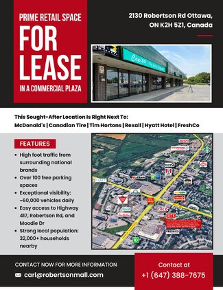 More details for 2130 Robertson Rd, Ottawa, ON - Retail to Rent