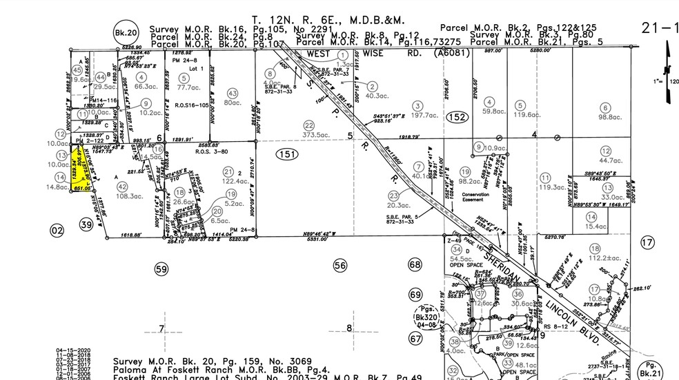 Airport Rd, Lincoln, CA for sale - Plat Map - Image 1 of 1