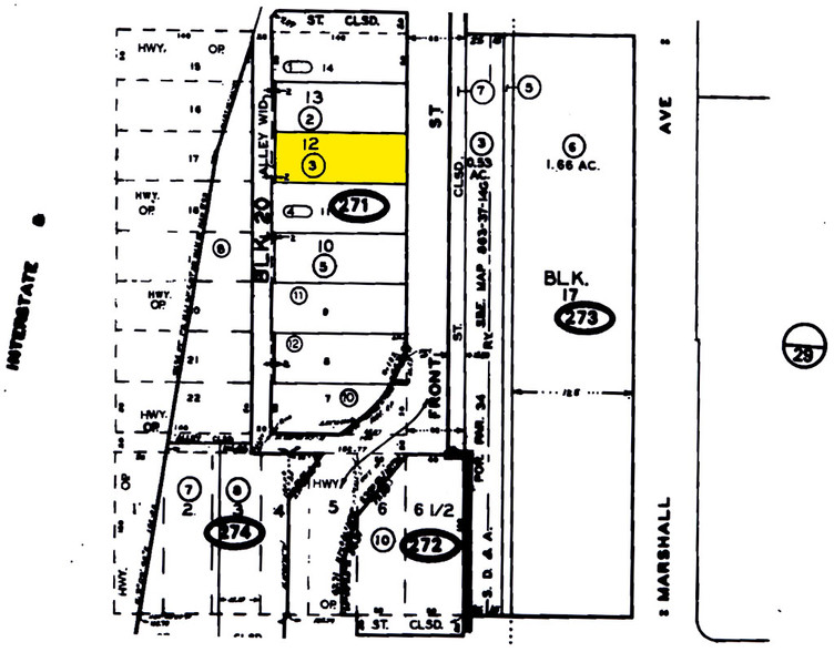 316 Front St, El Cajon, CA for rent - Plat Map - Image 2 of 3