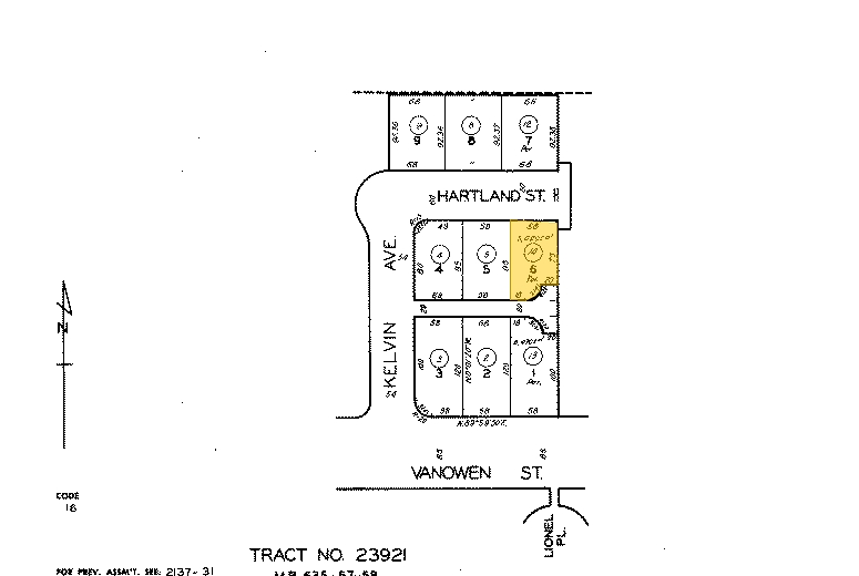 20754 Hartland St, Winnetka, CA for sale - Plat Map - Image 2 of 4