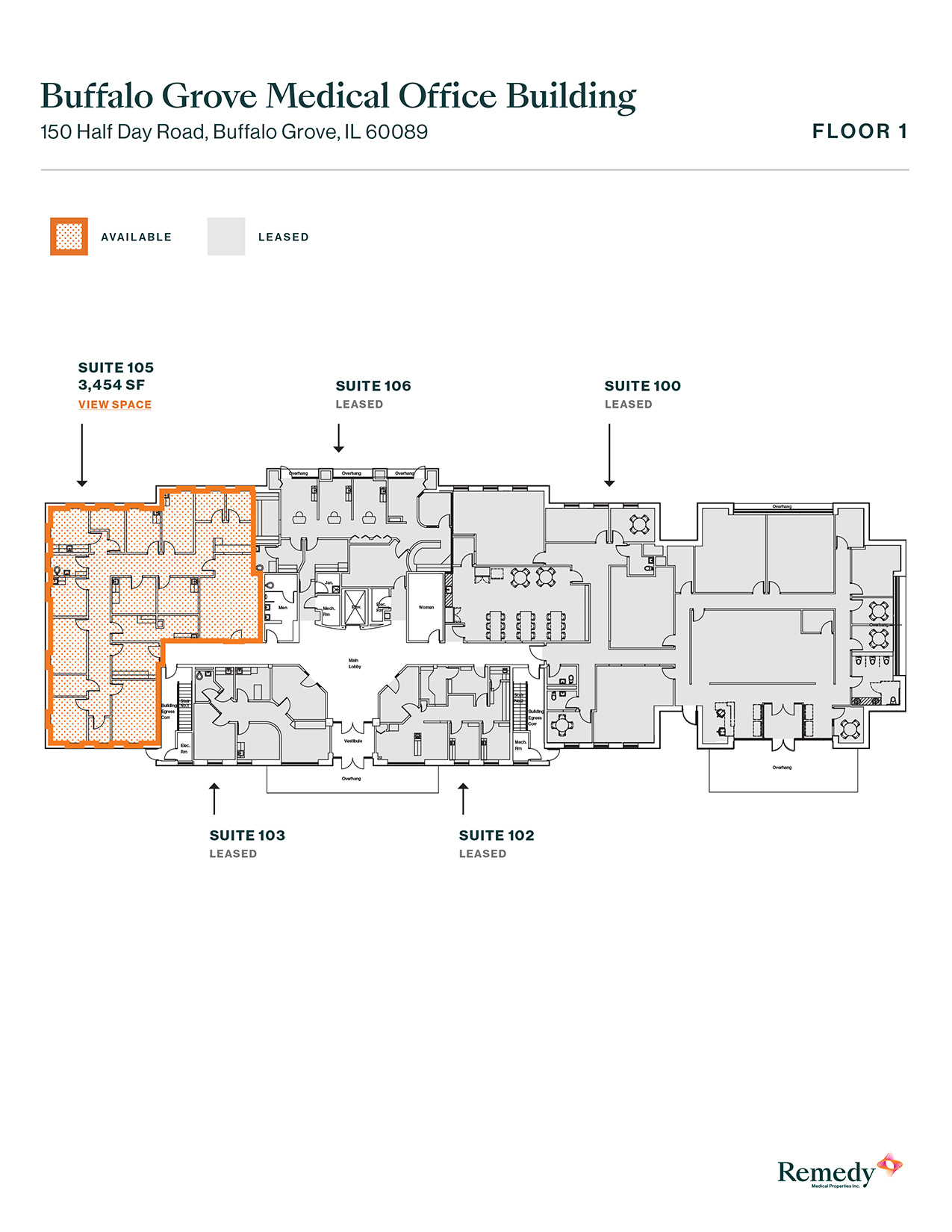 150 W Half Day Rd, Buffalo Grove, IL for rent Floor Plan- Image 1 of 3