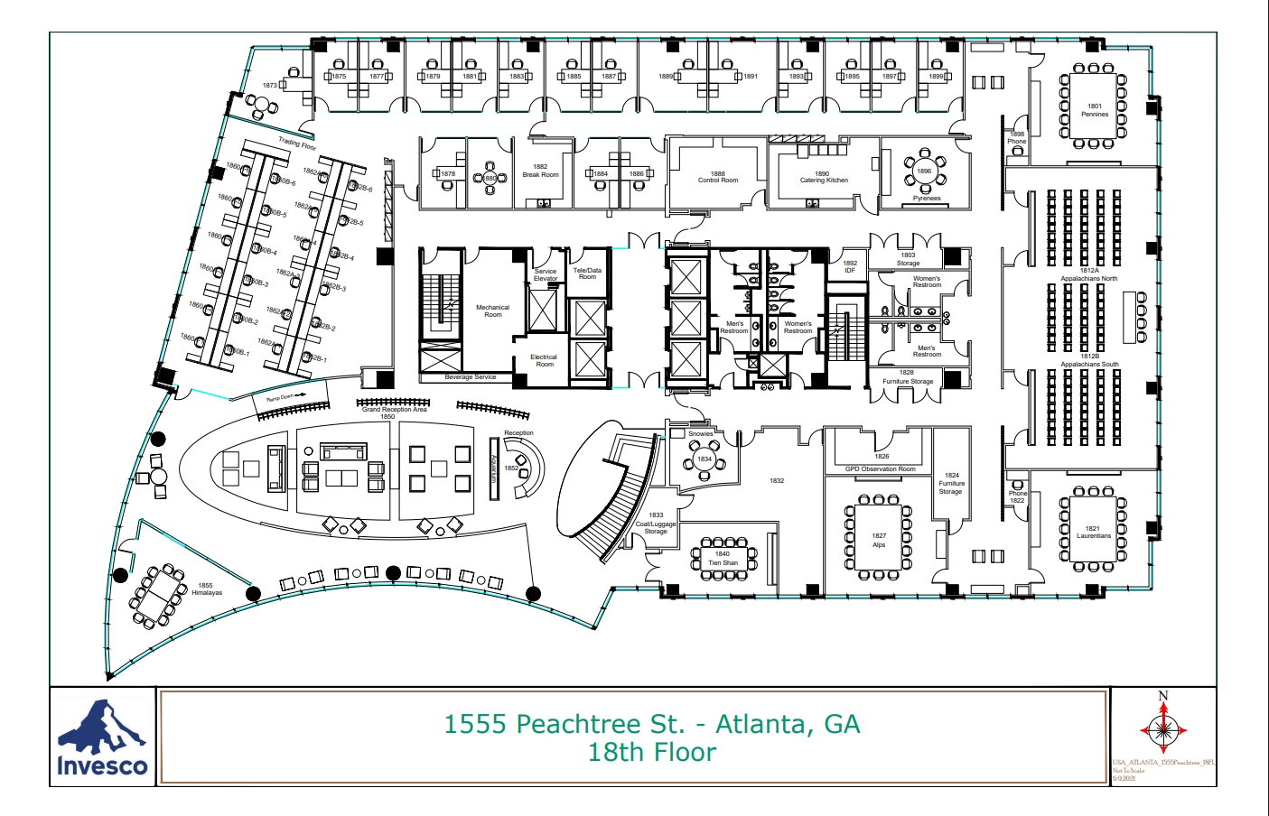 1555 Peachtree St, Atlanta, GA to rent Floor Plan- Image 1 of 1