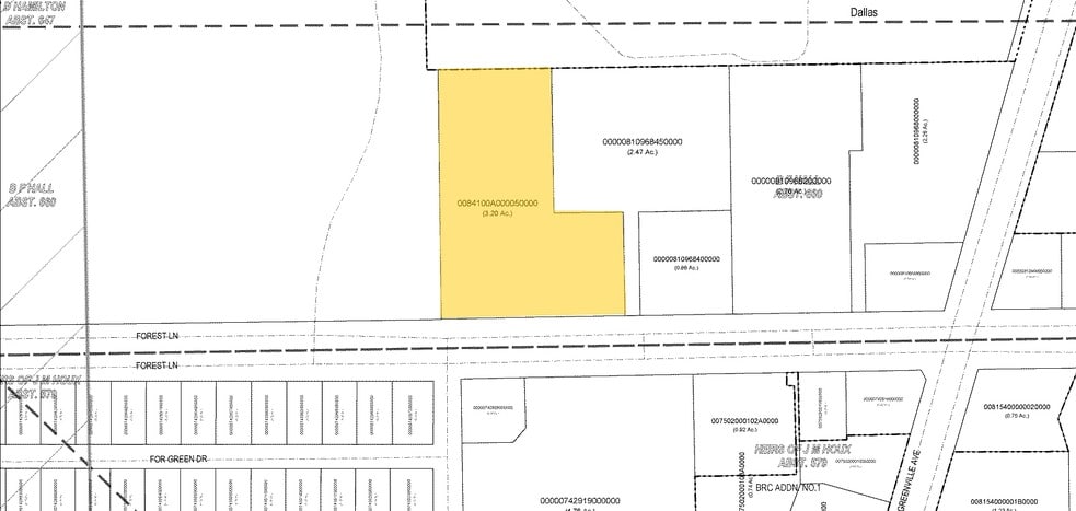 8989 Forest Ln, Dallas, TX to rent - Plat Map - Image 3 of 7
