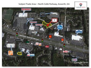 3353 Acworth Summit Blvd NW, Acworth, GA - aerial  map view