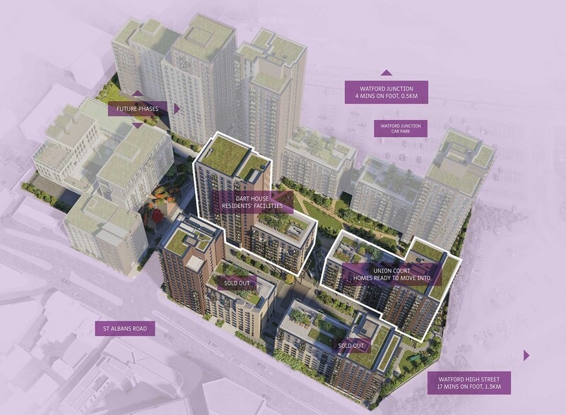 2 Fauna Walk, Watford to rent - Aerial - Image 3 of 3