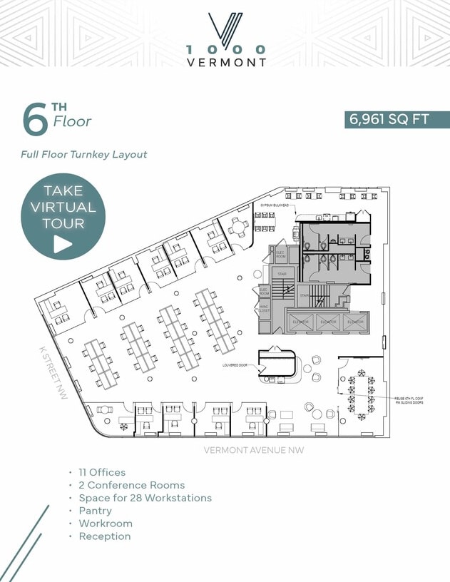 1000 Vermont Ave NW, Washington, DC to rent Floor Plan- Image 1 of 6