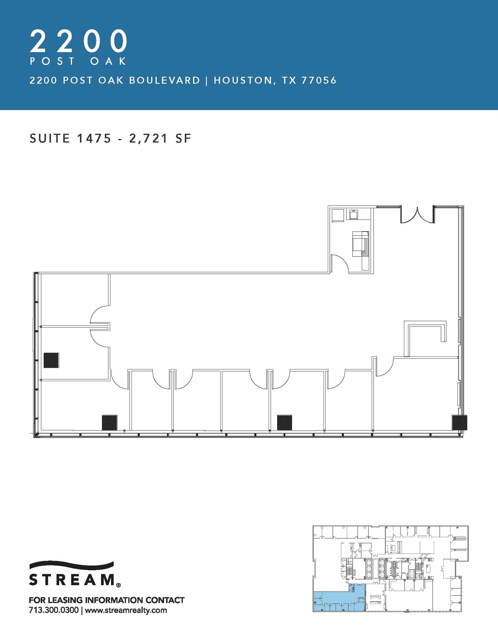 2200 Post Oak Blvd, Houston, TX to rent Floor Plan- Image 1 of 1