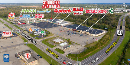 1500-1600 Upper Valley Pike, Springfield, OH for rent Aerial- Image 2 of 4