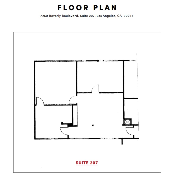 7250 Beverly Blvd, Los Angeles, CA to rent Floor Plan- Image 1 of 1