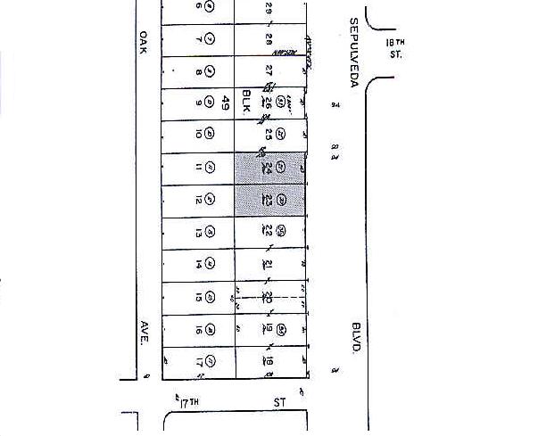 1721-1725 N Sepulveda Blvd, Manhattan Beach, CA for rent - Plat Map - Image 2 of 4