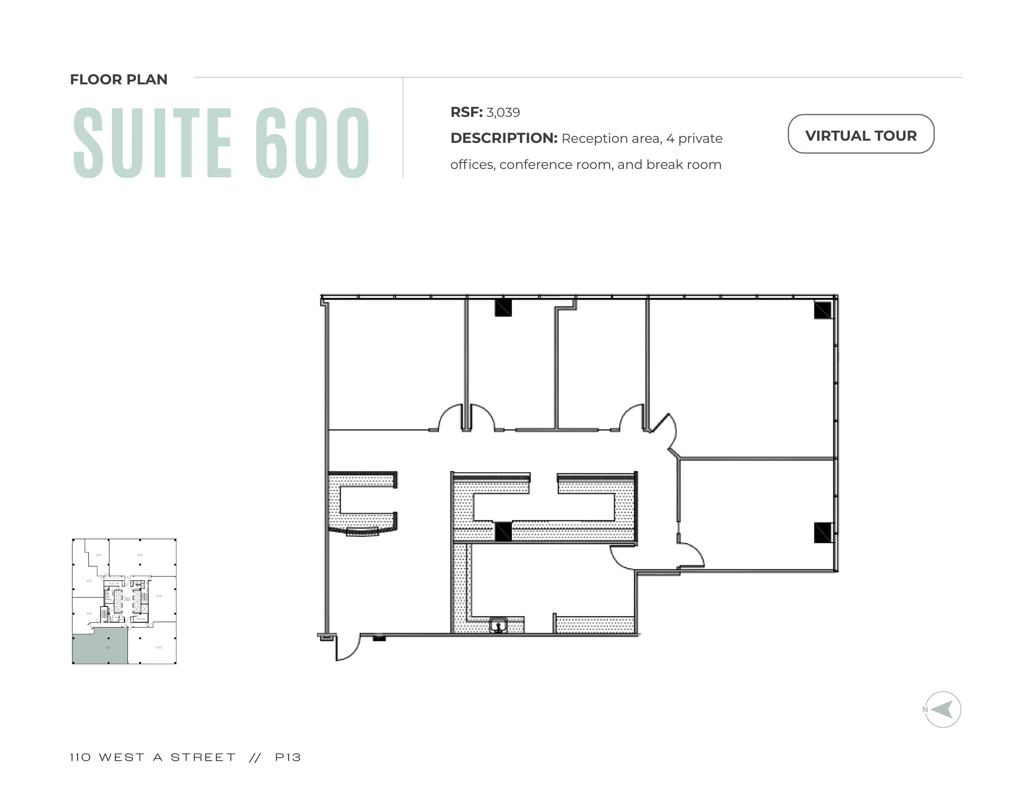 110 W A St, San Diego, CA to rent Floor Plan- Image 1 of 1