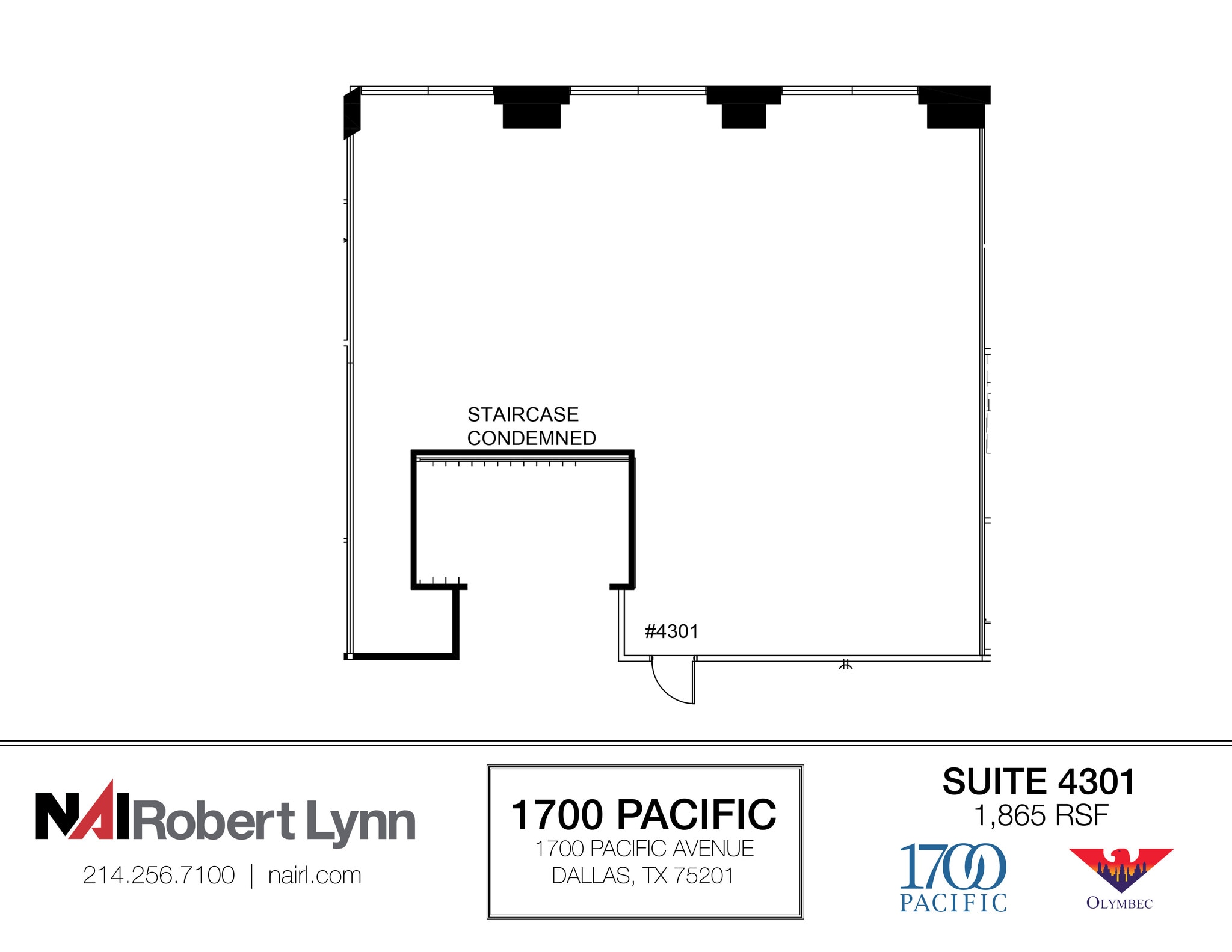 1700 Pacific Ave, Dallas, TX to rent Floor Plan- Image 1 of 1