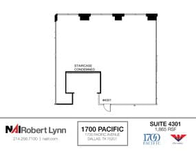 1700 Pacific Ave, Dallas, TX to rent Floor Plan- Image 1 of 1