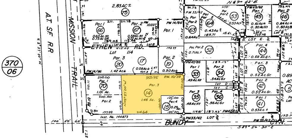 Bundy Canyon Rd, Wildomar, CA for sale - Plat Map - Image 1 of 1