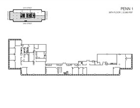 PENN 1, New York, NY for rent Floor Plan- Image 1 of 2