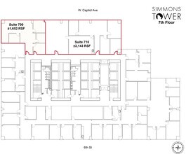 425 W Capitol Ave, Little Rock, AR to rent Floor Plan- Image 1 of 4